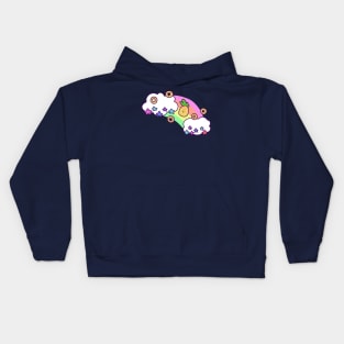 Rainbow Cloud Pineapple Kids Hoodie